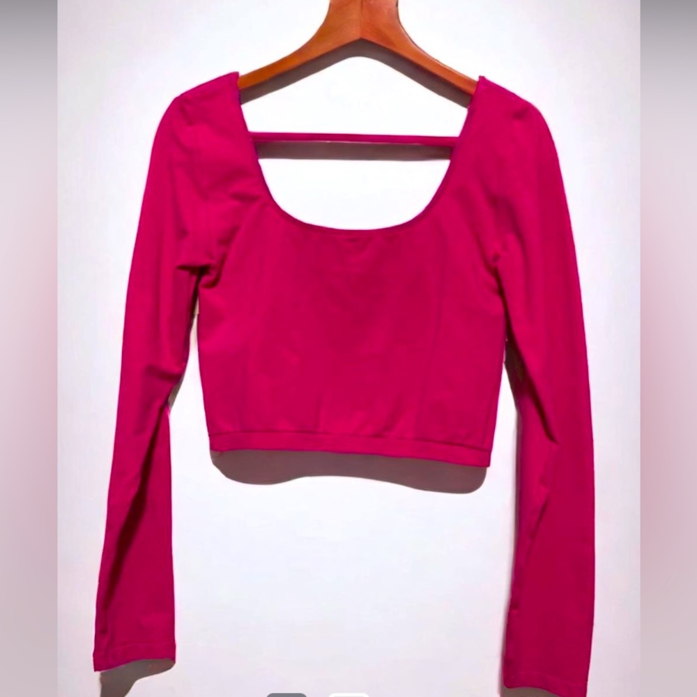 Aritzia | Babaton Crop Hot Pink Long sleeve